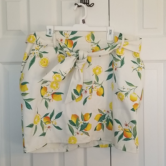 Ophelia Roe Dresses & Skirts - Ophelia Roe Lemon Print Denim Skirt Size 22